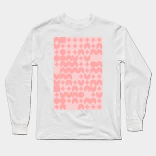 Girly Pinkish Geometric Pattern - Flowers & Stars #14 Long Sleeve T-Shirt